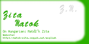 zita matok business card